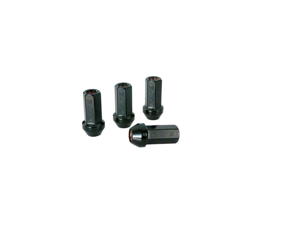 Rays 17 Hex Racing Nut 12x1.25 (Open End) (Red Seat) - Black (2 Pieces)